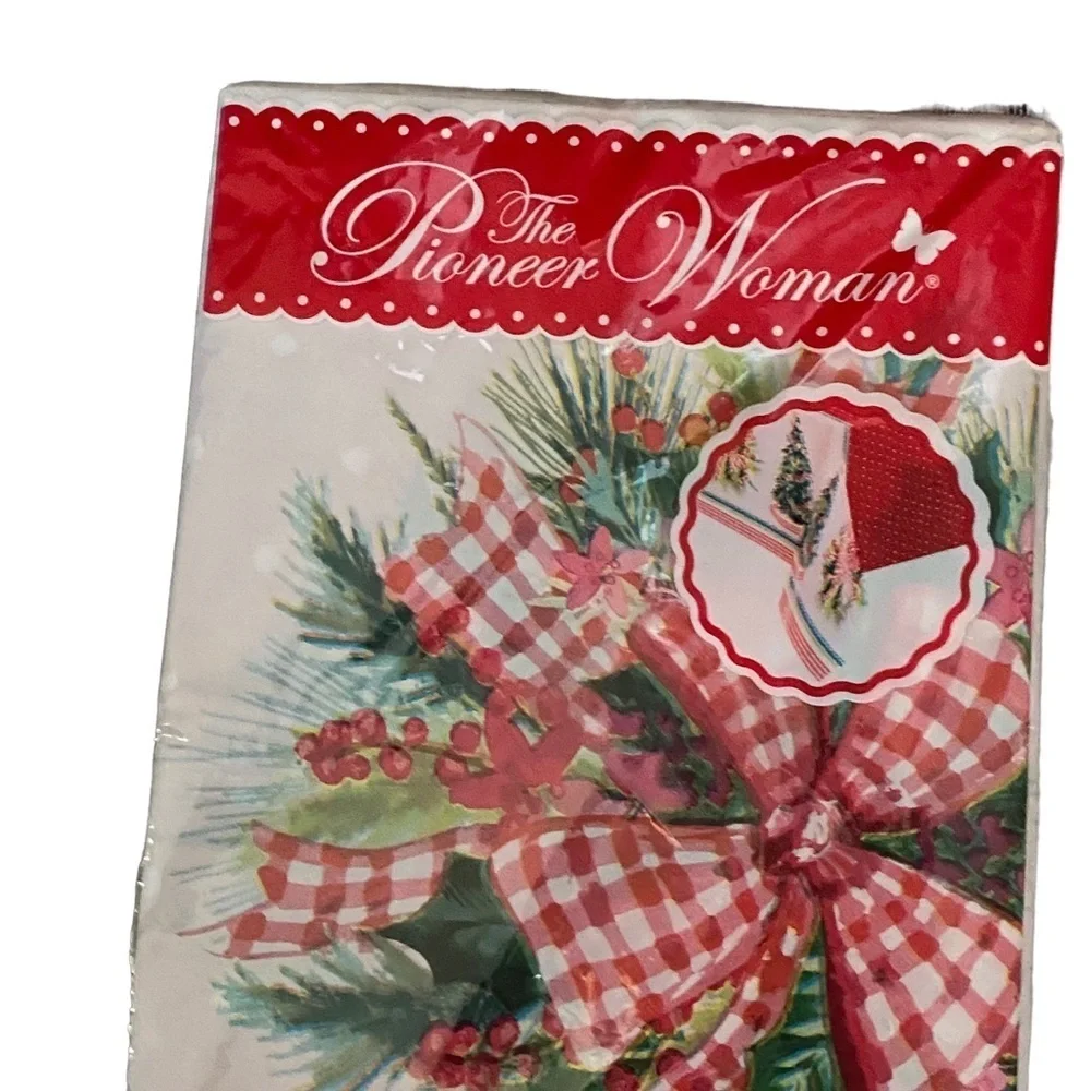 The Pioneer Woman Plastic Tablecloths Holiday Christmas Gatherings - 2 Sets